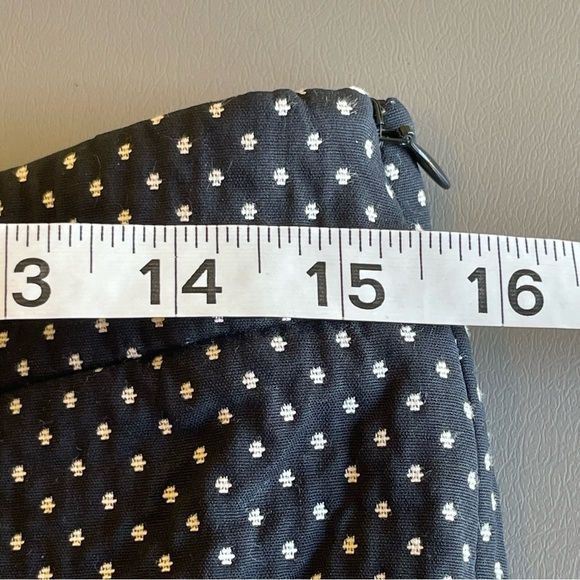 Talbots Chatham Ankle Pants Polka Dots | Side Zip Size: 2 | Color: Blue & White - Picture 10 of 12